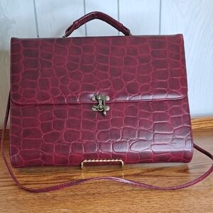 Vintage calego Burgundy Faux Leather Made In Canada